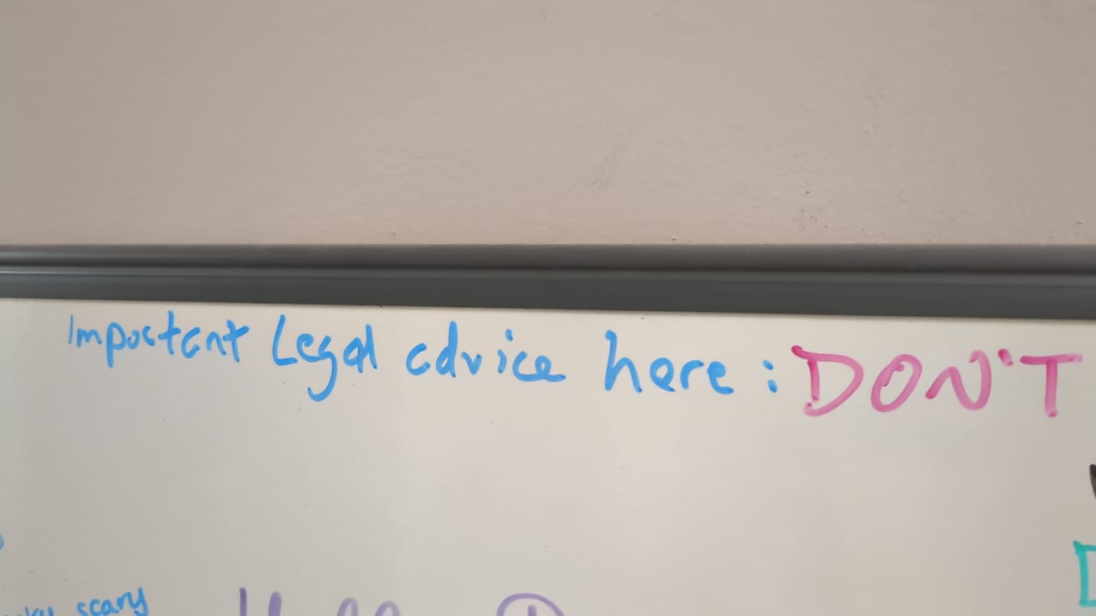 Important legal advice here: DONT